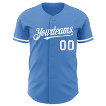 Load image into Gallery viewer, Custom Powder Blue White Authentic Baseball Jersey