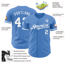 Load image into Gallery viewer, Custom Powder Blue White Authentic Baseball Jersey