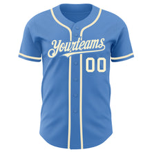 Load image into Gallery viewer, Custom Powder Blue Cream Authentic Baseball Jersey