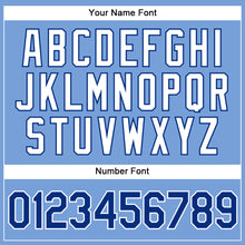 Load image into Gallery viewer, Custom Powder Blue White Pinstripe Royal Authentic Baseball Jersey