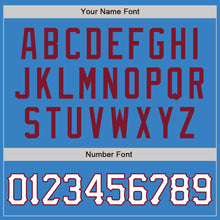 Load image into Gallery viewer, Custom Powder Blue White-Crimson Authentic Baseball Jersey