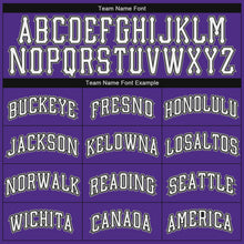 Load image into Gallery viewer, Custom Purple White-Black Authentic Throwback Basketball Jersey