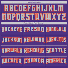 Load image into Gallery viewer, Custom Purple Orange-Gray Authentic Baseball Jersey