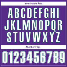 Load image into Gallery viewer, Custom Purple White-Kelly Green Authentic Baseball Jersey