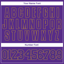 Load image into Gallery viewer, Custom Purple Purple-Old Gold Authentic Baseball Jersey