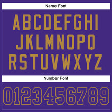 Load image into Gallery viewer, Custom Purple Purple-Old Gold Mesh Authentic Football Jersey