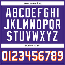 Load image into Gallery viewer, Custom Purple White-Orange Mesh Authentic Football Jersey