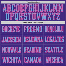 Load image into Gallery viewer, Custom Purple Light Blue-Pink Mesh Authentic Football Jersey