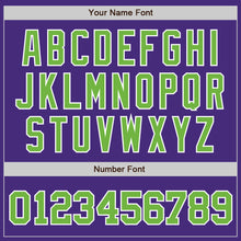 Load image into Gallery viewer, Custom Purple Neon Green-White Authentic Baseball Jersey