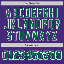 Load image into Gallery viewer, Custom Purple Kelly Green-White Authentic Baseball Jersey