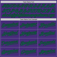 Load image into Gallery viewer, Custom Purple Kelly Green-Black Authentic Baseball Jersey