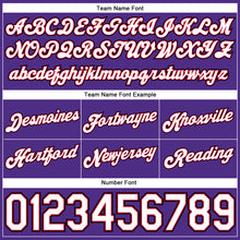 Load image into Gallery viewer, Custom Purple Black Pinstripe White-Red Authentic Basketball Shorts