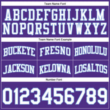 Load image into Gallery viewer, Custom Purple White Pinstripe White-Light Blue Authentic Basketball Shorts