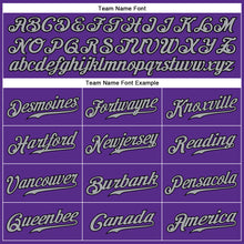 Load image into Gallery viewer, Custom Purple Gray-Black Authentic Sleeveless Baseball Jersey