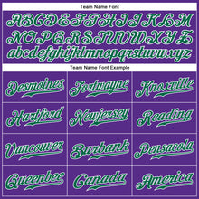 Load image into Gallery viewer, Custom Purple Kelly Green-White Authentic Sleeveless Baseball Jersey