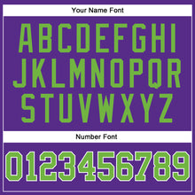 Load image into Gallery viewer, Custom Purple Neon Green-White Authentic Sleeveless Baseball Jersey