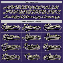 Load image into Gallery viewer, Custom Purple Black-Cream Hockey Jersey