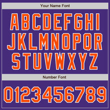 Load image into Gallery viewer, Custom Purple Orange-White Authentic Baseball Jersey