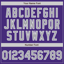 Load image into Gallery viewer, Custom Purple Gray-White Authentic Baseball Jersey