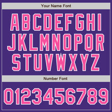 Load image into Gallery viewer, Custom Purple Pink-White Authentic Baseball Jersey