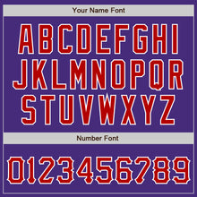 Load image into Gallery viewer, Custom Purple Red-White Authentic Baseball Jersey