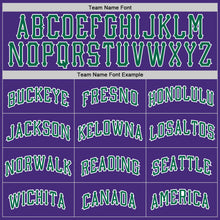 Load image into Gallery viewer, Custom Purple Kelly Green-White Authentic Baseball Jersey