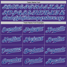 Load image into Gallery viewer, Custom Purple Royal-White Authentic Baseball Jersey
