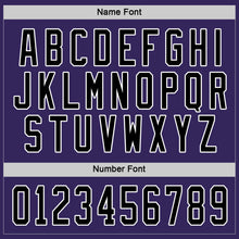 Load image into Gallery viewer, Custom Purple Black-White Hockey Jersey