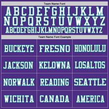 Load image into Gallery viewer, Custom Purple Aqua-White Mesh Authentic Football Jersey