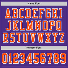 Load image into Gallery viewer, Custom Purple Orange-White Mesh Authentic Football Jersey