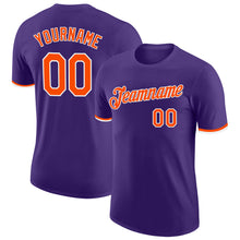 Load image into Gallery viewer, Custom Purple Orange-White Performance T-Shirt