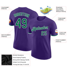 Load image into Gallery viewer, Custom Purple Kelly Green-White Performance T-Shirt