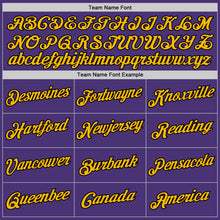 Load image into Gallery viewer, Custom Purple Black-Gold Performance T-Shirt