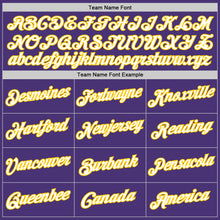 Load image into Gallery viewer, Custom Purple White-Gold Performance T-Shirt