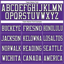 Load image into Gallery viewer, Custom Purple Black-White Mesh Authentic Football Jersey