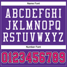 Load image into Gallery viewer, Custom Purple Hot Pink-Black Mesh Authentic Football Jersey