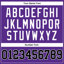 Load image into Gallery viewer, Custom Purple Black-White Authentic Throwback Basketball Jersey