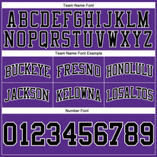 Load image into Gallery viewer, Custom Purple Black-White Authentic Throwback Basketball Shorts
