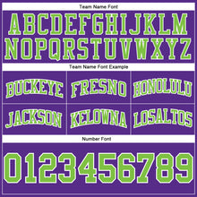 Load image into Gallery viewer, Custom Purple Neon Green-White Authentic Throwback Basketball Shorts