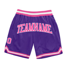 Load image into Gallery viewer, Custom Purple Pink-White Authentic Throwback Basketball Shorts