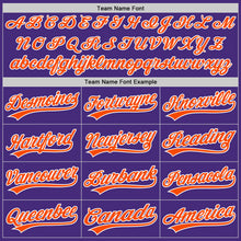 Load image into Gallery viewer, Custom Purple Orange-White Authentic Baseball Jersey