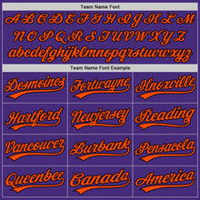 Load image into Gallery viewer, Custom Purple Black-Orange Authentic Baseball Jersey