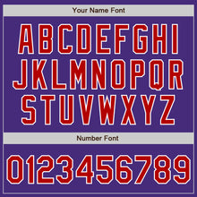 Load image into Gallery viewer, Custom Purple Red-White Authentic Baseball Jersey
