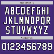 Load image into Gallery viewer, Custom Purple White-Black Authentic Baseball Jersey