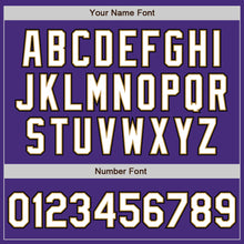 Load image into Gallery viewer, Custom Purple White Old Gold-Black Authentic Baseball Jersey