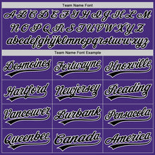 Load image into Gallery viewer, Custom Purple Black-White Authentic Baseball Jersey