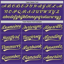 Load image into Gallery viewer, Custom Purple City Cream-Black Authentic Baseball Jersey