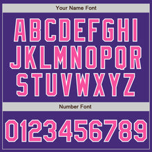 Load image into Gallery viewer, Custom Purple Pink-White Authentic Baseball Jersey