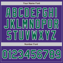 Load image into Gallery viewer, Custom Purple Kelly Green-White Authentic Baseball Jersey