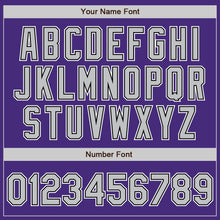 Load image into Gallery viewer, Custom Purple Gray-Black Authentic Baseball Jersey